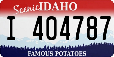ID license plate I404787