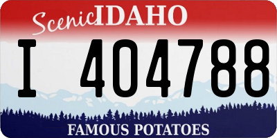 ID license plate I404788