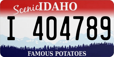 ID license plate I404789