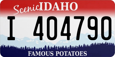 ID license plate I404790