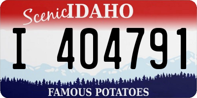 ID license plate I404791