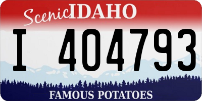 ID license plate I404793