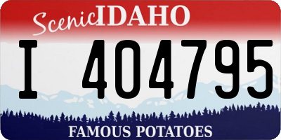 ID license plate I404795