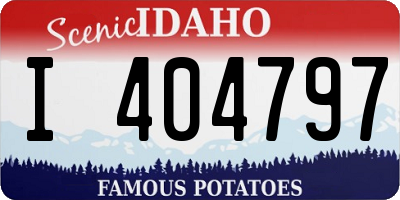 ID license plate I404797