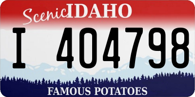 ID license plate I404798