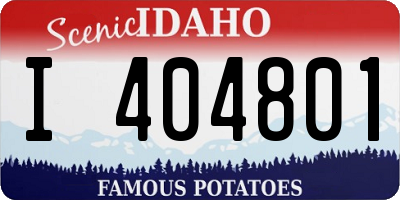 ID license plate I404801