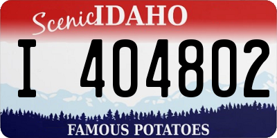 ID license plate I404802