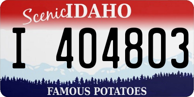 ID license plate I404803