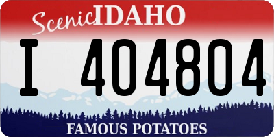 ID license plate I404804