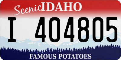 ID license plate I404805