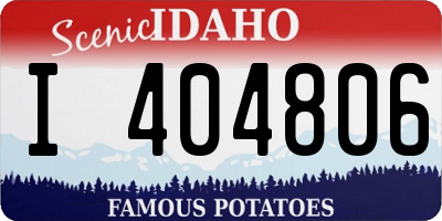 ID license plate I404806