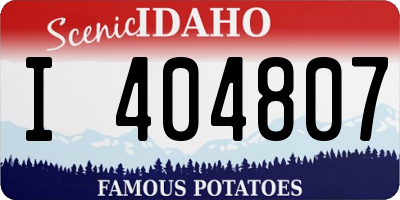 ID license plate I404807
