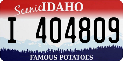 ID license plate I404809