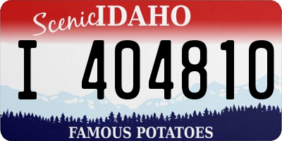 ID license plate I404810