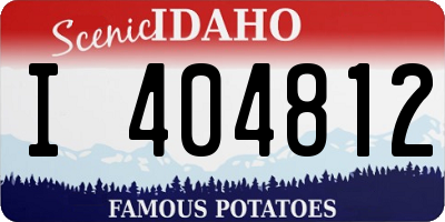ID license plate I404812