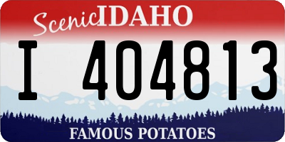 ID license plate I404813