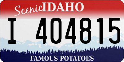ID license plate I404815