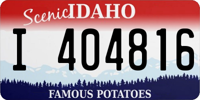 ID license plate I404816