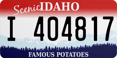 ID license plate I404817