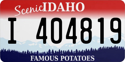 ID license plate I404819