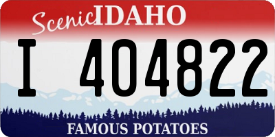 ID license plate I404822