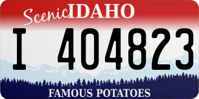 ID license plate I404823