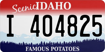 ID license plate I404825