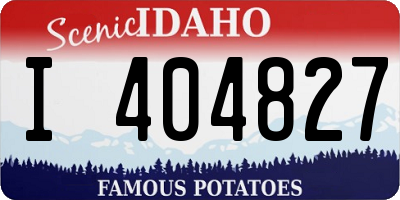 ID license plate I404827
