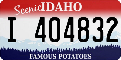 ID license plate I404832