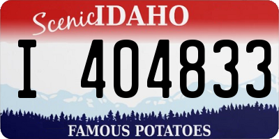 ID license plate I404833