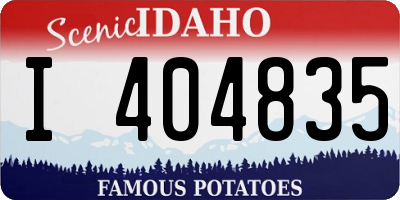 ID license plate I404835