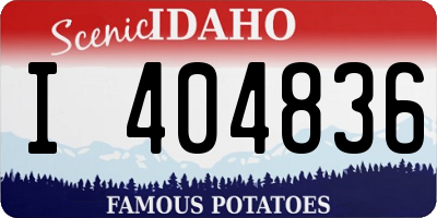 ID license plate I404836