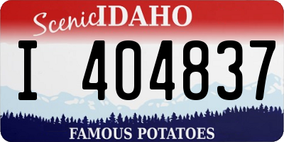 ID license plate I404837