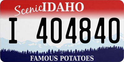 ID license plate I404840