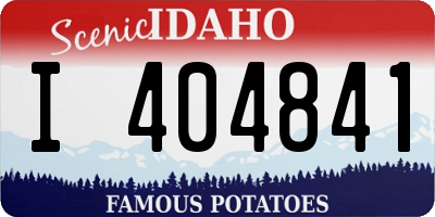 ID license plate I404841