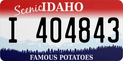 ID license plate I404843