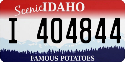 ID license plate I404844