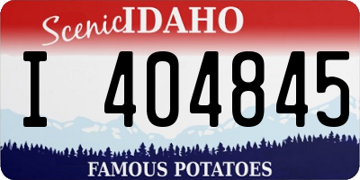 ID license plate I404845