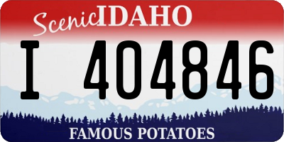 ID license plate I404846
