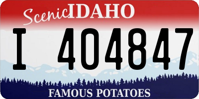 ID license plate I404847