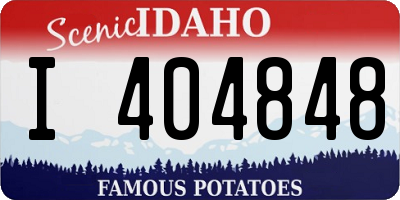 ID license plate I404848