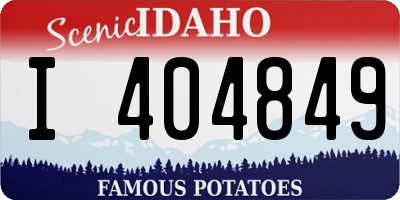 ID license plate I404849
