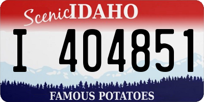 ID license plate I404851