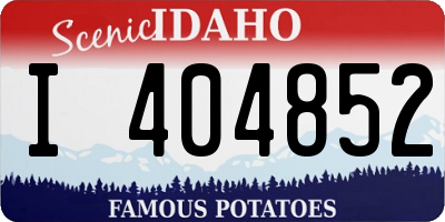 ID license plate I404852