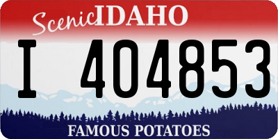 ID license plate I404853