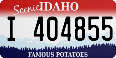 ID license plate I404855