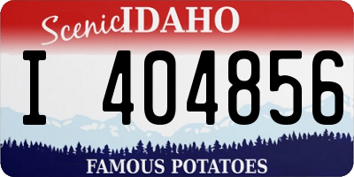 ID license plate I404856