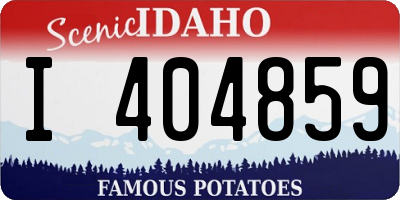 ID license plate I404859