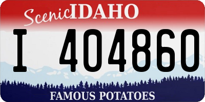 ID license plate I404860