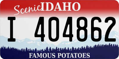 ID license plate I404862